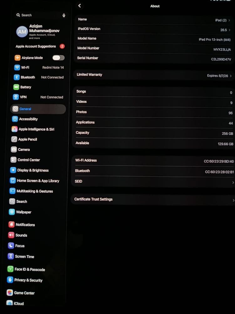 Ipad PRO 13-inch (M4)