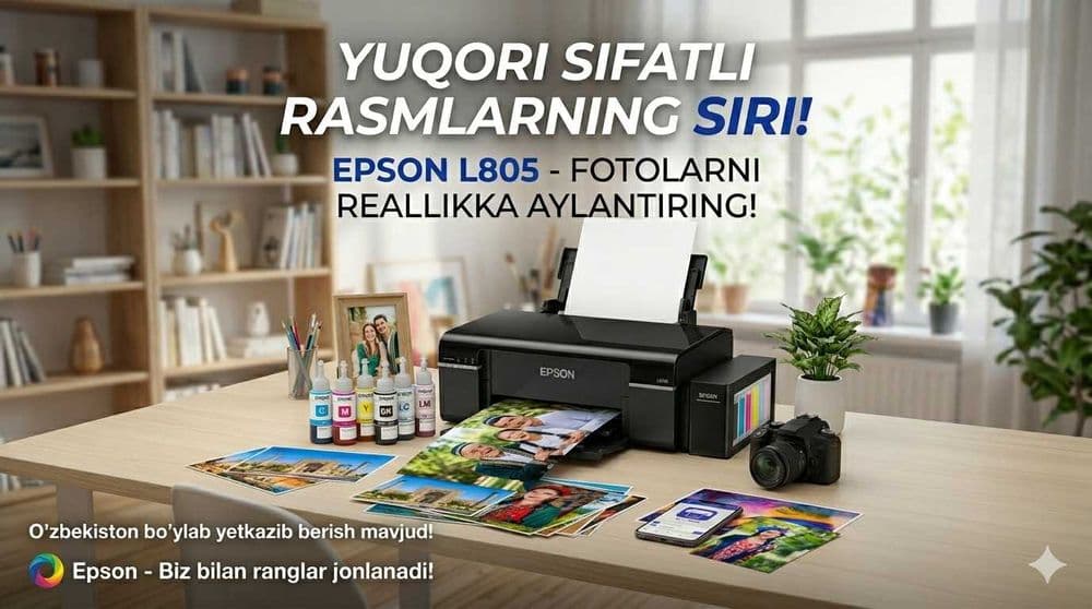 Epson L805 sotiladi, holati ideal 41000 ta pechat qilgan