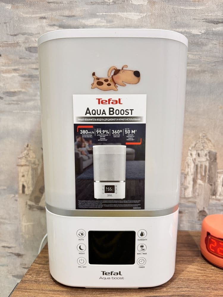два ультразвуковых увлажнителя (б/у) Tefal Aqua Boost HD4020F0 и HD404