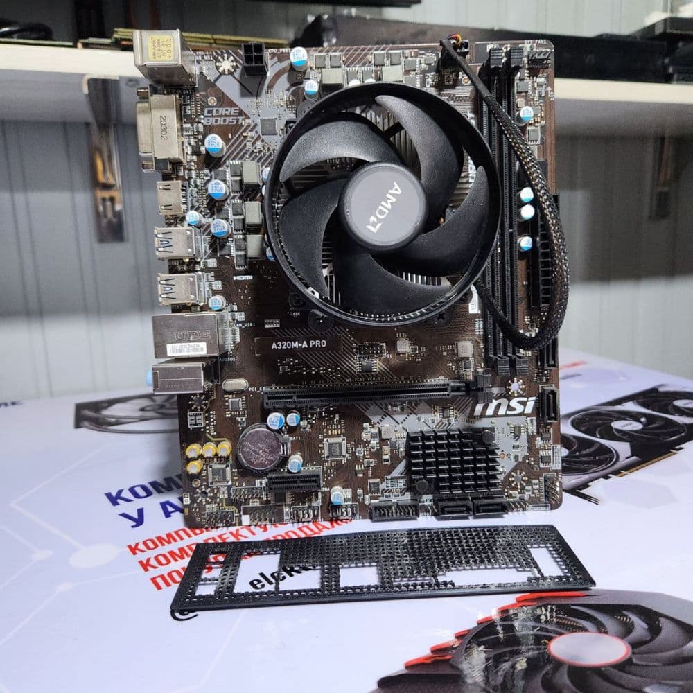 Материнская плата MSI A320M Процессор AMD Ryzen 5 3600 + кулер