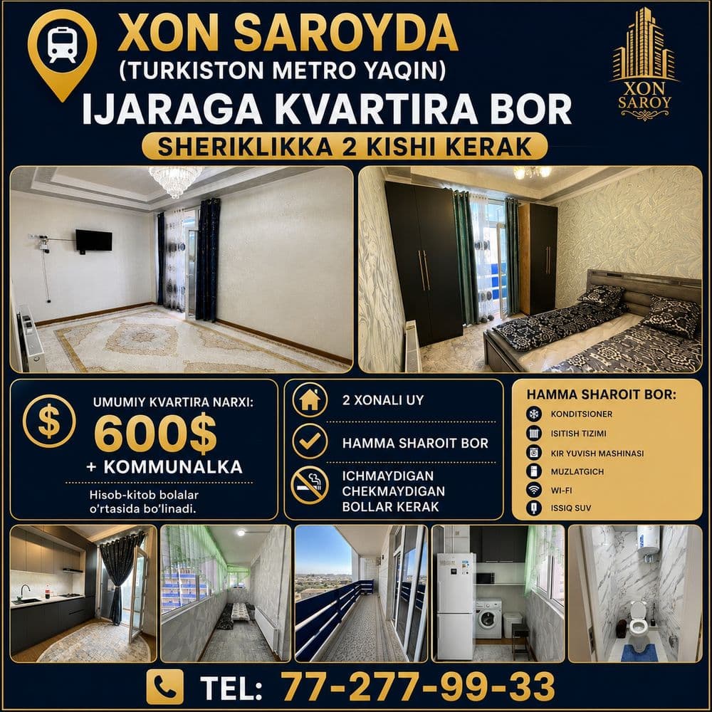 Ijaraga kvartira sheriklikka