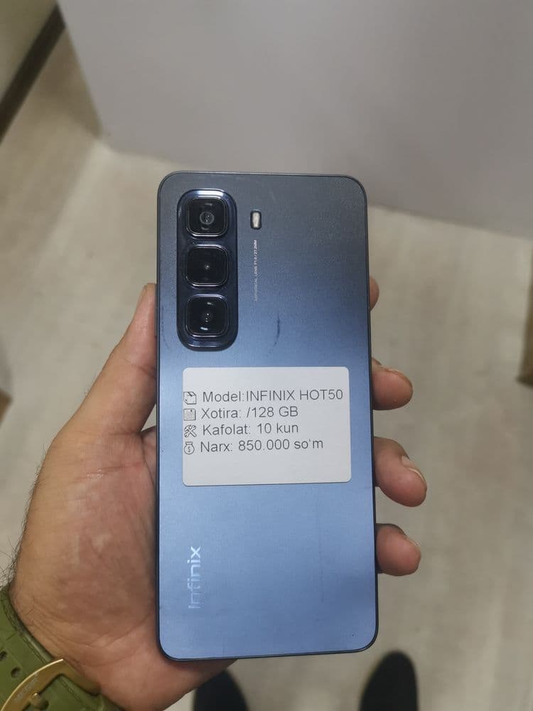 Infinix hot50 128gb aybi yoq kor dok yoq