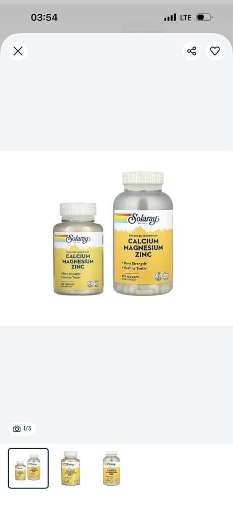 Solaray calcium magnesium sink