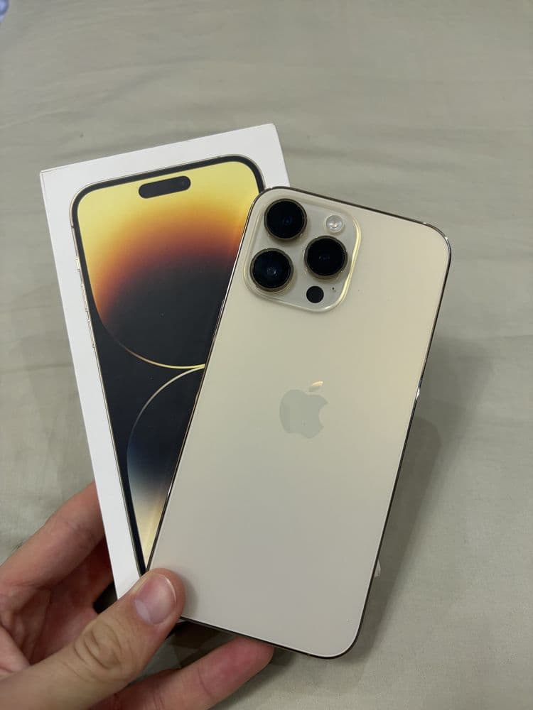 iPhone 14 Pro Max Gold ideal (1 qol telefon)