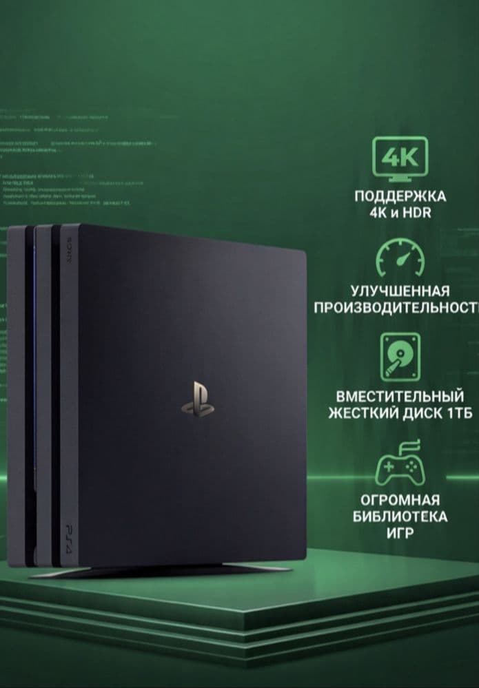 Play station 4 pro с 2 джойстиками