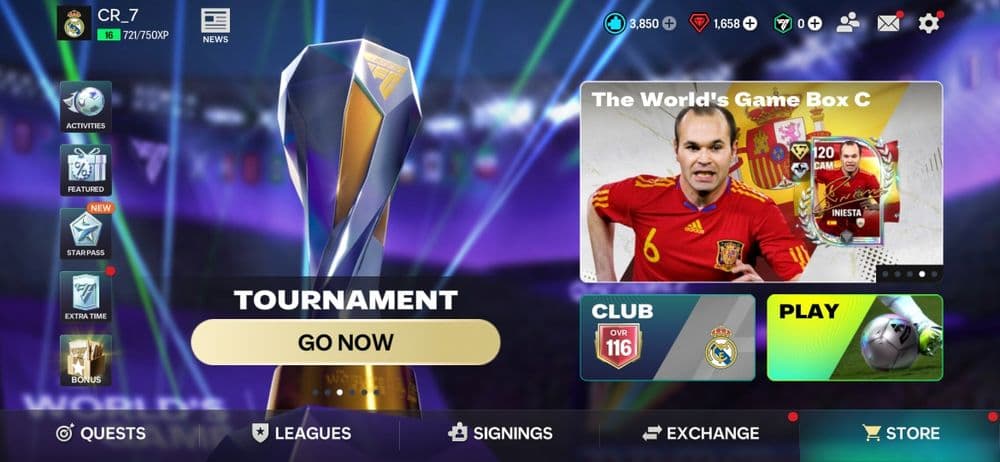 FC Mobile account