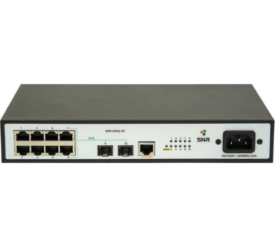 Коммутатор SNR-S2965-8T Управляемый коммутатор уровня 2, 6 портов 10/1