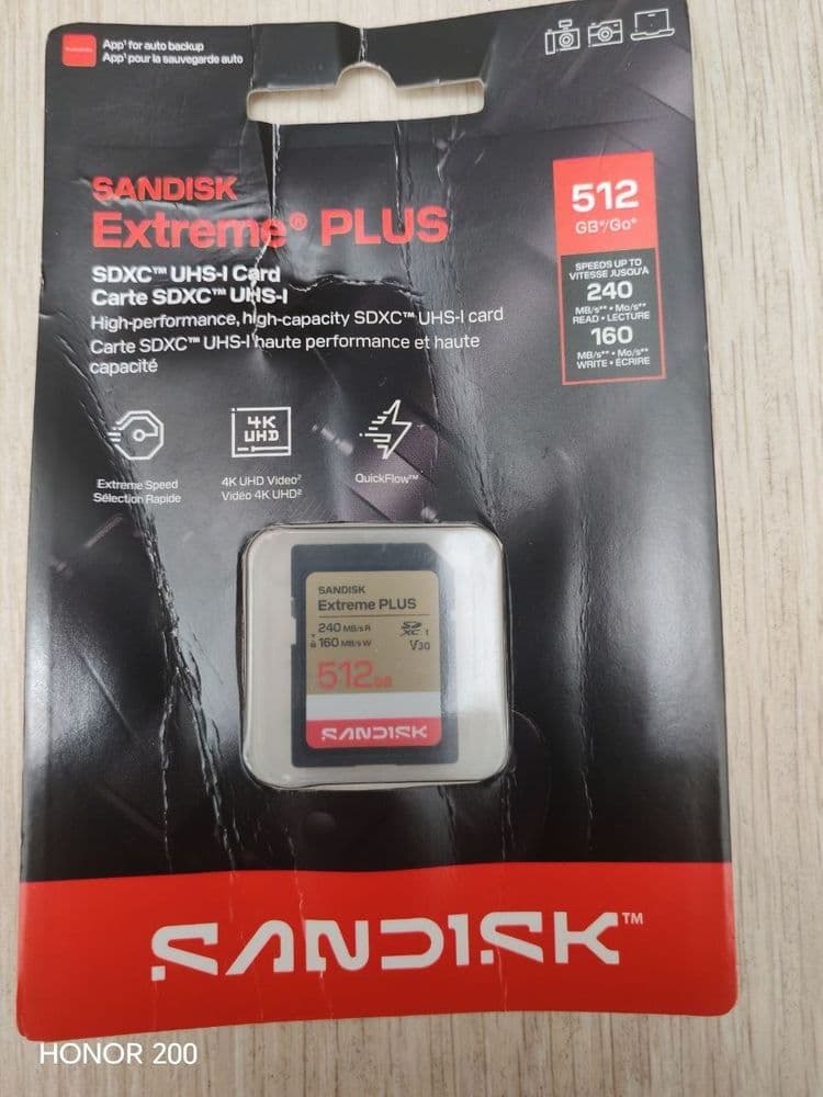 Sandisk extreme plus sd 512gb 4K