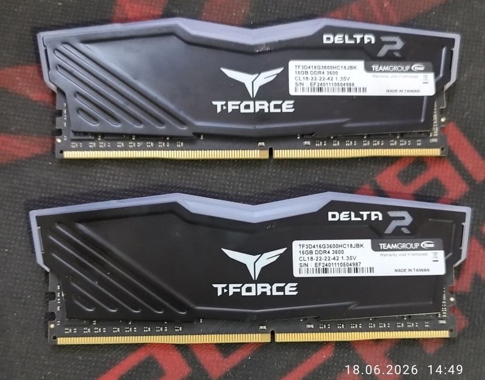 DDR4 TeamGroup T-Force 16gb RGB