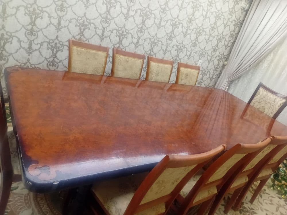 стол стул сотилади 10 та стул 1 та стол 270х120